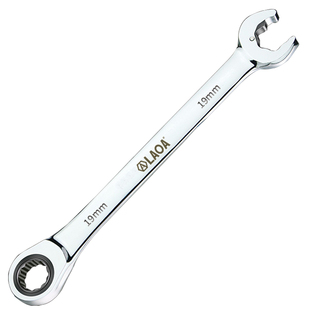 老A台湾产铬钒钢汽修梅花两用棘轮扳手 半自动镜面快速开口扳72齿