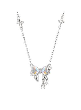 中国黄金蝴蝶结项链轻奢小众设计