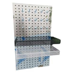 洞洞板配件多孔板收纳层板五金挂架网格挂篮超市货架挂篮挂板挂钩