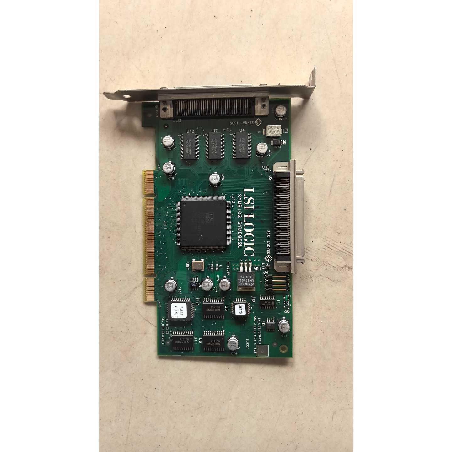询LSILOGIC原装SCSI卡型号SYM8952U拆机