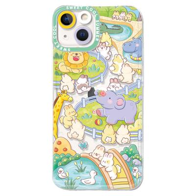 可爱兔子苹果手机壳透明防摔