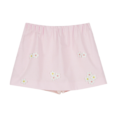 NancyCavally俏皮手钩花微A短裙