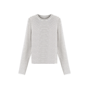 小禾【星期天】含绵羊毛天然木浆纤维垂感亲肤透气条纹薄肌底衣