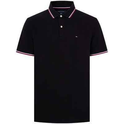 Tommy男装小绣标镶边翻领POLO衫