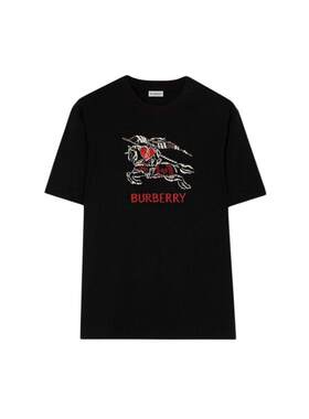 骑士徽标棉质T恤衫BURBERRY