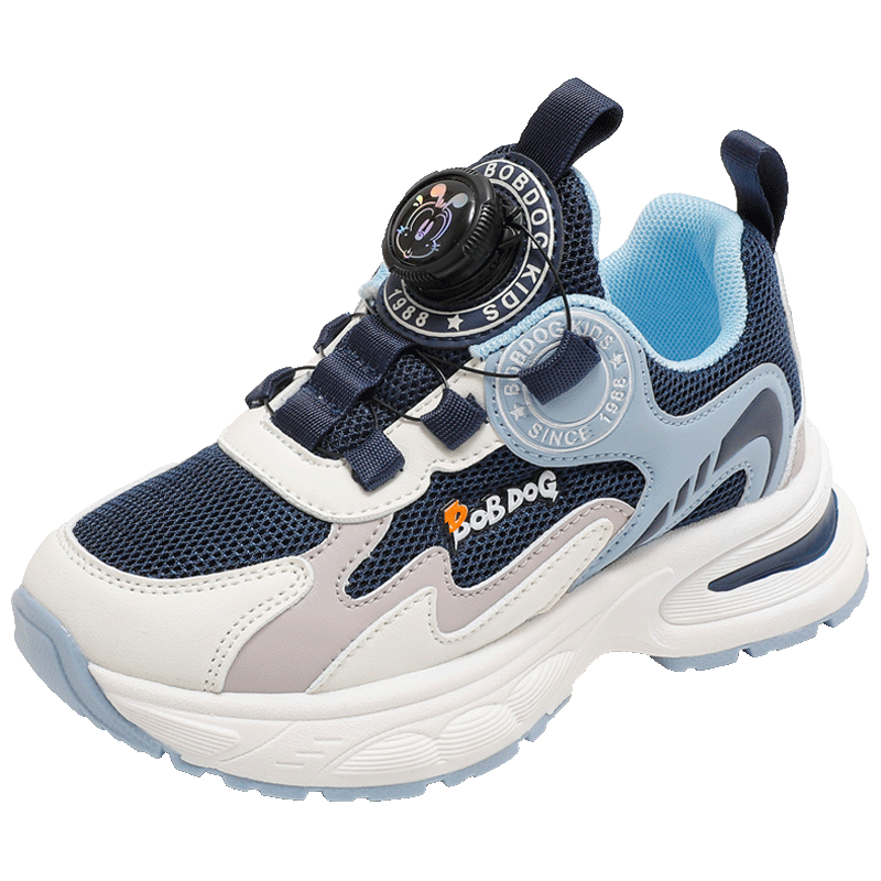 巴布豆童鞋男童鞋子加绒2025新款冬季男宝二棉鞋男孩女儿童运动鞋