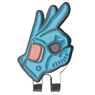 高尔夫帽夹马克OK手势带磁铁夹子全新球位标 位置标Golf Mark配件