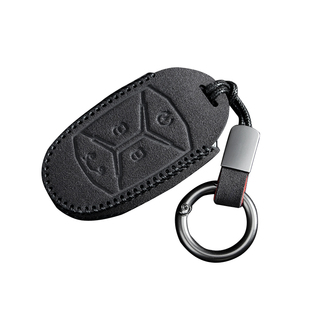 适用领克钥匙套汽车26款03/06/08/09轻奢翻毛皮emp男女包扣指环绳