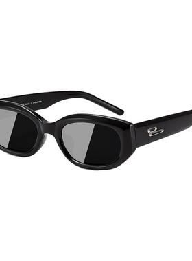 墨镜女款雪地猫眼窄框太阳眼镜