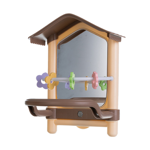 鹦鹉镜子互动观赏镜牡丹玄凤小太阳专用站杆玩具鸟笼造景装饰用品