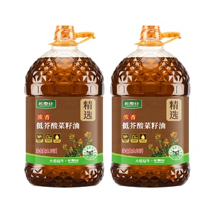 长寿花低芥酸浓香菜籽油6.08L*2桶非转基因物理压榨食用油