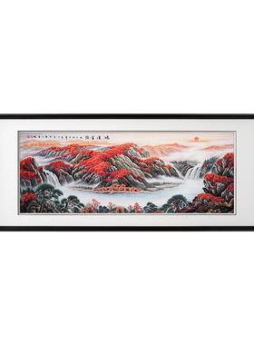 苏绣背景墙装饰画红娘子鸿运当头