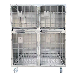 不锈钢动物专用住院笼恒温氧舱笼猫狗输液寄养笼宠物医院干式犬笼