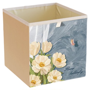 安居客奶油风收纳箱大容量卡莱克格子柜收纳筐布艺收纳盒整理盒子