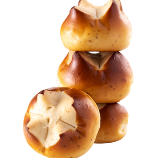 全麦碱水面包小欧包低0无糖精脂碱水球碱水包健康代餐早餐零食品