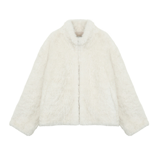 Maven Lin  矜贵风韵 高级感环保仿皮草女保暖短款双拉链毛毛外套