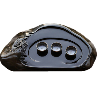 宗正堂 天然歙砚石茶盘 石头茶盘 石茶台 歙砚茶盘 石雕石材茶具