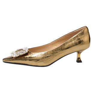 星期六尖头女鞋2025秋款优雅浅口细跟高跟欧美风女单鞋SSD3111086