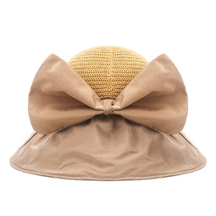 帽子女夏季遮阳帽防晒紫外线渔夫帽遮脸黑胶太阳帽大帽檐户外骑行