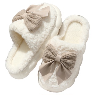 踩屎感棉拖鞋女士秋冬季2025新款室内家居厚底毛绒月子拖鞋女冬天