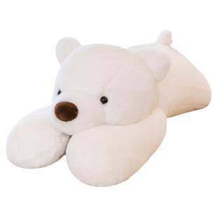 趴趴北极熊猫白色狗熊抱枕女生可爱布娃娃床上睡觉夹腿大毛绒玩具