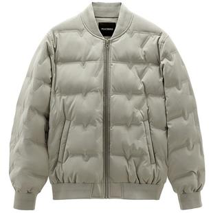 太平鸟男装 轻薄羽绒服男短款冬季保暖防寒棒球领外套