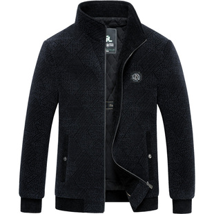 雪中飞秋冬加厚雪尼尔夹克外套2025秋季新款中青年男装夹克衫上衣