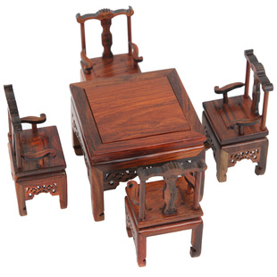 红木质工艺品摆件微型家具高低柜明清微缩小家具仿古模型柜子橱