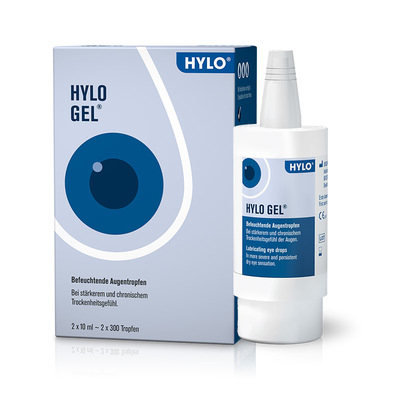 【自营】德国海露HYLO GEL 0.2%玻璃酸钠滴眼液 缓解眼疲劳10ml*2