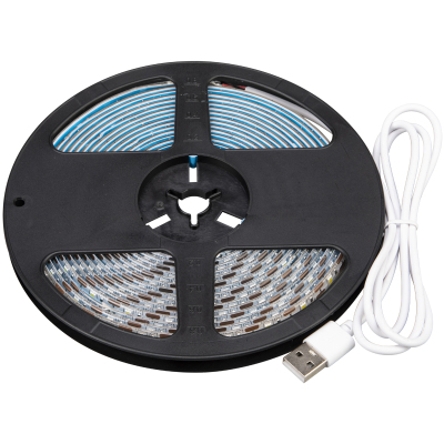 5vled灯带自粘充电宝电脑电视usb接口电池盒供电摆摊模型低压防水