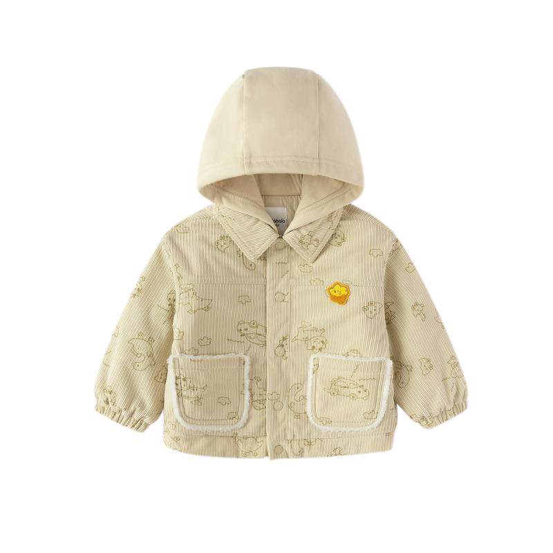 巴拉巴拉棉服男童恐龙外套假两件