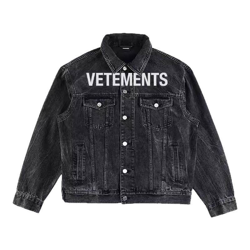 VETEMENTS休闲情侣秋季牛仔夹克