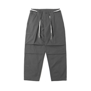 Sigbreak日系户外宽松伞兵裤Teflon三防通勤百搭双褶微锥休闲裤男