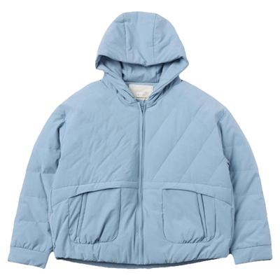 无色无味休闲短款连帽羽绒服