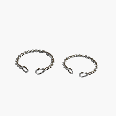 包邮vf手工定制925麻花尾戒戒指