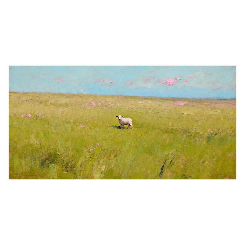 可班艺术纯手绘油画领头羊风景画