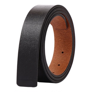 2025新款头层牛皮无头皮带男士针扣真皮打孔扣眼纯牛皮单带身商务