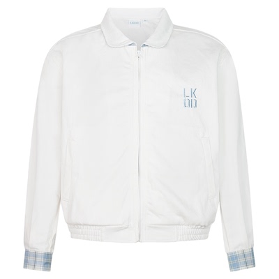 LKOD格子拼接夹克情侣外套