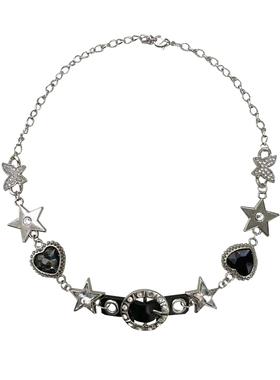 水钻锆石星星皮带扣项链