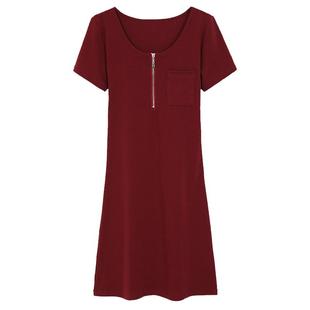 性感红色连衣裙夏季夜店女装裙子小心机低胸修身显瘦紧身包臀短裙