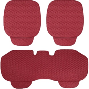 纯亚麻汽车坐垫无靠背奥迪奔驰宝马专用单片后排驾驶座四季座垫套