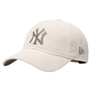 NewEra纽亦华MLB秋冬920弯檐软顶灯芯绒NY大标休闲棒球帽60424731