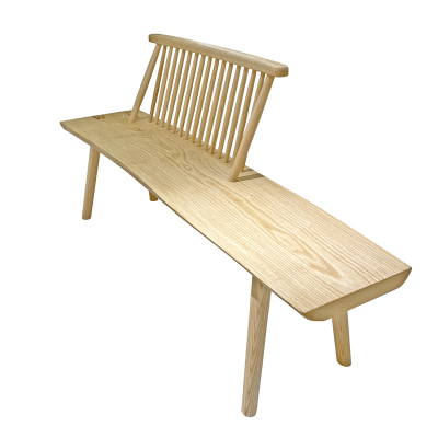 木有作为白蜡木实木长椅温莎椅