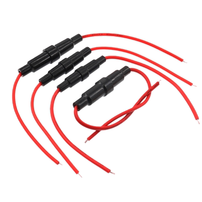 5*20/6x30MM带线保险丝管座套0.3平0.5/0.75/1.3平方铜线18号线