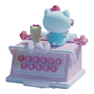 狼博旺正版三丽鸥Hello Kitty打印机号码牌摆件车载凯蒂猫公仔