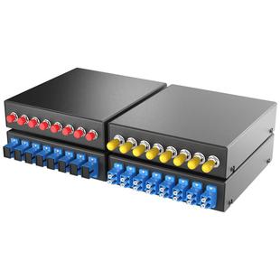 YOUYSI加厚迷你8口光纤终端盒8芯满配单模SC多模方口62.5/125万兆50/125广电APC板厚1.0