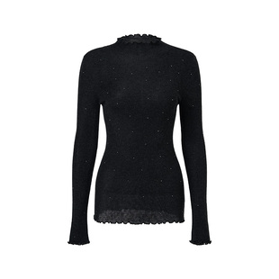 【SGPR】木耳边收腰修身套头毛衫25冬款长袖上衣内搭打底衫女