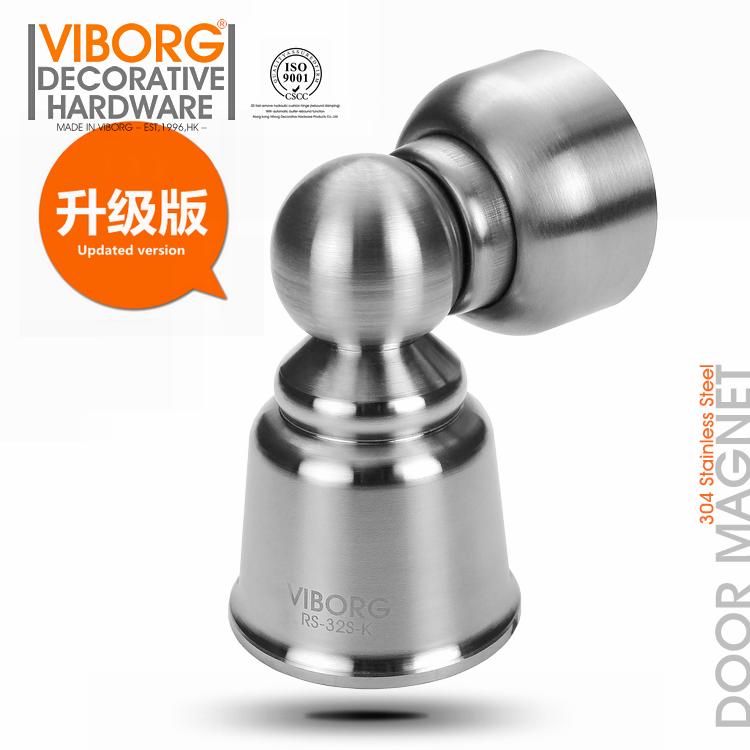 VIBORG 实心304不锈钢日式强磁静音门碰地吸房门吸门吸防撞门挡