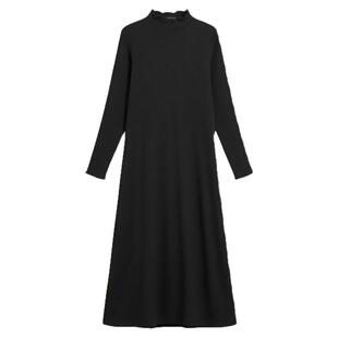 女童秋冬配大衣毛衣裙长款打底针织连衣裙女孩大童内搭过膝长裙子