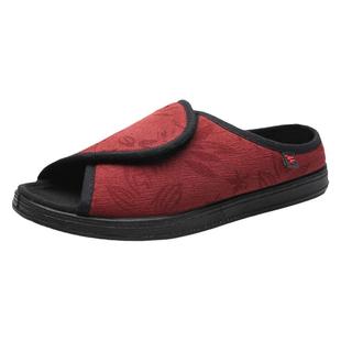 老人脚肿专用凉拖鞋加肥加宽浮肿变形外翻糖尿病足残疾调节魔术鞋